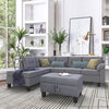 Sectional Sofa Set with Extra Wide Chaise Lounge and Storage Convertible Sectional Sofa Couch Modern L-Shaped Couch