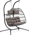 Swing Chair, Luxury 2 Person Wicker Swing Chair Rattan X-Large Double Hanging Egg Chair