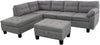 Sectional Sofa Set with Extra Wide Chaise Lounge and Storage Convertible Sectional Sofa Couch Modern L-Shaped Couch